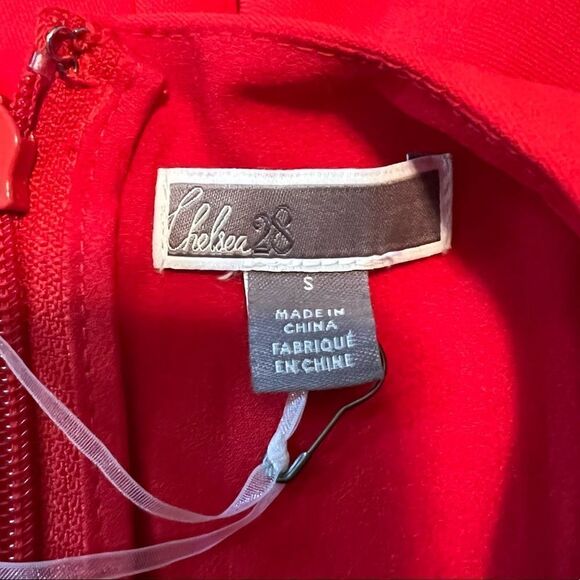 NWT! Chelsea 28 red ruffle dress - Picture 4 of 8